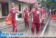 Polres Pagaralam Gelar Jalan Santai, Tingkatkan Kebugaran dan Soliditas Personel