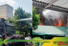 Kebakaran Melanda Pasar Inpres Lubuklinggau: Upaya Pemadaman Terus Dilakukan.