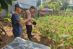 Bhabinkamtibmas Cek Perkarangan Bergizi di Desa Tanjung Raya