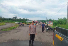 Polsek Tebing Tinggi Gelar Patroli Sore di Kawasan Pasar Pulo Mas