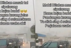 Sejumlah Mobil Ditahan di Gerbang Tol Cipularang karena Hujan Badai, Video Viral di Media Sosial