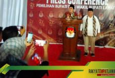 Yulius-Budiarto Resmi Daftar ke KPU Lahat, Diiringi Ratusan Simpatisan