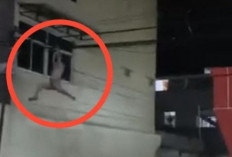 Viral! Pria di Baubau Lompat dari Hotel dan Bergelantungan di Kabel