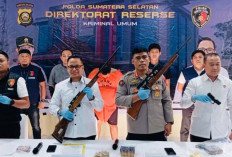 Simpan 4 Pucuk Senpi, ASN di  Palembang Dibekuk Polisi