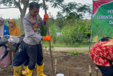 Polres Empat Lawang Tanam Jagung Serentak di Ponpes Daarul Mahabbah