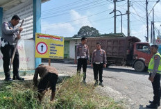 Polres Empat Lawang Pasang Spanduk Himbauan Keselamatan