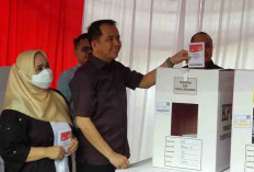 Pj Gubernur Sumsel, Menggunakan Hak Pilih di Palembang