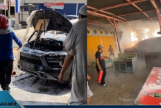 Breaking News! Mobil Terbakar di Tebing Tinggi Empat Lawang, Warga Panik Berhamburan
