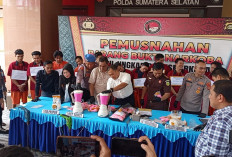 Polda Sumsel Musnahkan 4,6 Kg Sabu dan 24 Ribu Butir Ekstasi