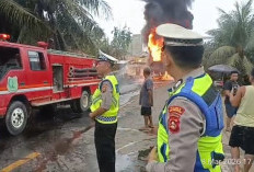 Ledakan Beruntun, Mobil Tangki Minyak Terbakar Hebat di Jalintim Muba