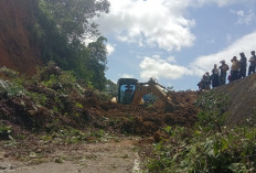 Jalan Penghubung Lahat-Pagar Alam Tertutup Longsor