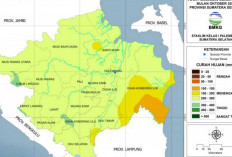 Akhir September, Sebagian Wilayah Sumsel Diprediksi Hujan Lebat 