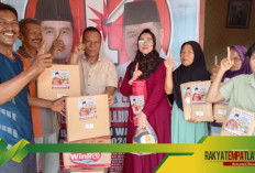 Pasangan Yulius & Budiarto Salurkan Bantuan di Unit Senabing, Warga Sambut Antusias