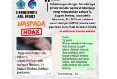 Kabar Pj Bupati Brebes Terkena Cacar Monyet adalah Hoax