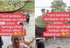 Jembatan Gantung Sungai Malus Putus Saat Liburan, Sembilan Orang Terluka