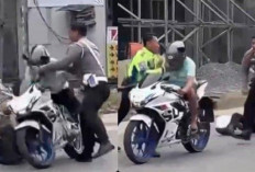 Pengendara Motor Tabrak Polisi Saat Kegiatan Sosial di Berau