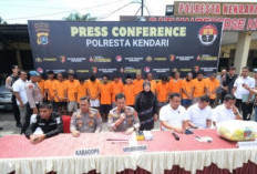 Polresta Kendari Bekuk Sindikat Pencurian Motor, 37 Unit Sepeda Motor Disita