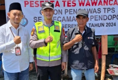 Polsek Pendopo Awasi Seleksi Calon Pengawas TPS