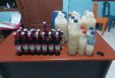 Polsek Cambai Amankan Puluhan Botol dan Tuak