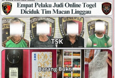 Empat Pelaku Judi Togel Diringkus di Lubuklinggau