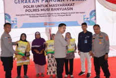Polres Muba dan Bulog Gelar Pasar Murah Beras