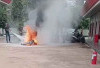 Motor Matic Jambrong Terbakar di Areal SPBU